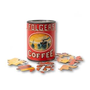 Vintage Folgers Coffee Can Puzzle